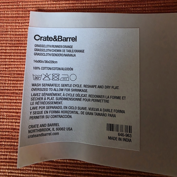 Rust Orange Table Runner - Picture 4 of 6